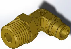 Parker 169PMT-4-6 Brass Swivel Fitting 3/8" MNPT X 1/4" PTC