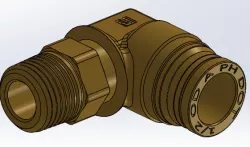 Parker 169PMT-8-6 Brass Swivel Fitting 3/8" MNPT X 1/2" PTC