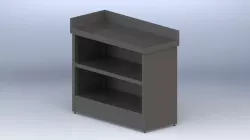 Production table with volumetric sides