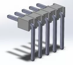 Right-angle pin headers