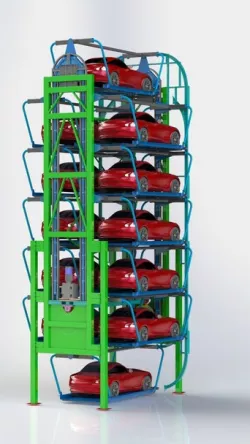 Rotary Parking System 12 cars 3D model