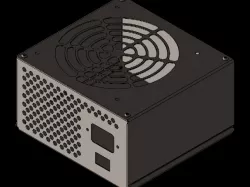 Simple sheet metal power supply case
