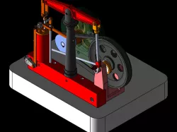 Steam engine with Horizontal beam and Centrifugal Pump