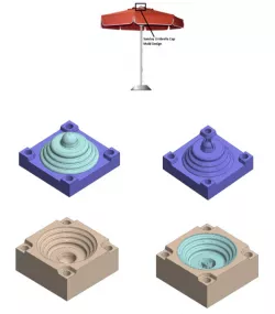 Sunday Umbrella Cap Mold Design (Please watch the Videos)