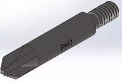 Wera PH1 Bit M4 Threaded - 33mm Long (05065075001)