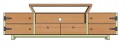 Wood TV stand