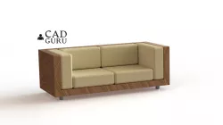 wooden sofa