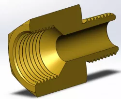 3/8" FNPT X 1/4" MNPT Brass Pipe Fitting