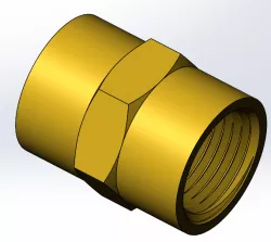 3/8" FNPT X 3/8" FNPT Brass Pipe Fitting