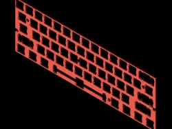60% ANSI Keyboard Plate - Single - No pegs