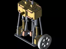 A SIMPLE LITTLE 2 CYLINDER VERTICAL MARINE STEAM ENGINE FOR BEGINNERS Full Assembly