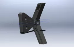 Angular Steering Knuckle Designed in Solidworks