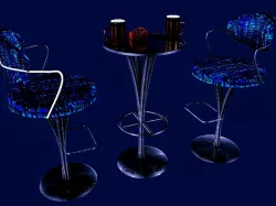 BAR TABLE AND STOOLS ATAR RING