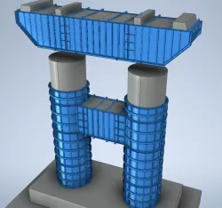 Bridge pier formwork