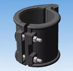 Clamp for repairing damaged drain pipes d110 ... 114mm
