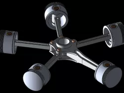 DESIGN ASSEMBLY OF A RADIAL ENGINE on Dassault Systèmes Solidworks