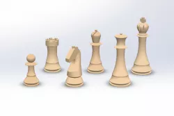 FIDE World Championship Chess Set CAD Model