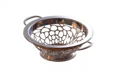 Food metal strainer bowl