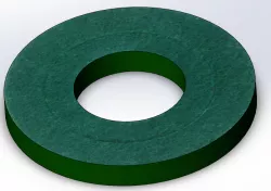 Green Negative Battery Felt Circle