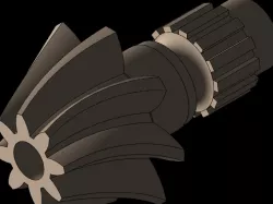 Helical bever gear