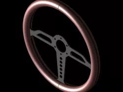 Metal steering wheel