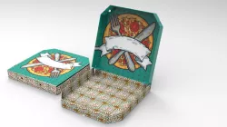 pizza box in generative sheet metal design