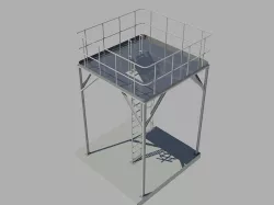 Platform with trapdoor