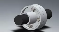 Protected Type Flange Coupling for Joining of Two Shafts of