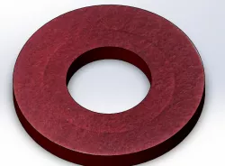 Red Positive Battery Felt Circle