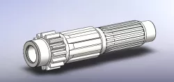 Splines shaft and gear