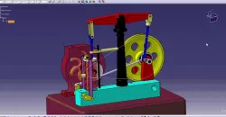 Steam Engine with Horizontal Beam and Centrifugal Pump