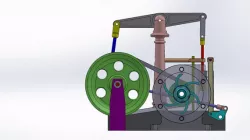 Steam Engine With Horizontal Beam And Centrifugal Pump