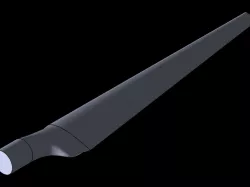 Turbine Blade, Made via QBLADE