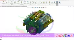 V8 Diesel Engine Designing