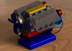 V8 engine toy model