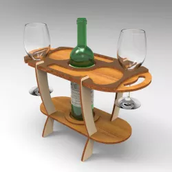 Wine Stand + CNC Vector Plan