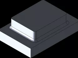21. Corner finishing- simple external shape (PTC Creo 6.0, Manufacturing)