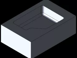 22. Corner finishing- complex inside shape (PTC Creo 6.0, Manufacturing)