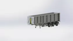 3 axle Lowloader step Semi Trailer scrap kontainer