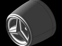 3D printed Mercedes bolt caps