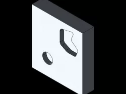 5. Roughing- complex shape, negative (PTC Creo 6.0, Manufacturing)