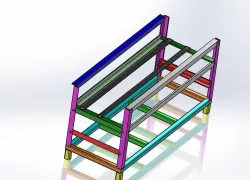 6 GPU mining rig with square pipe and angle