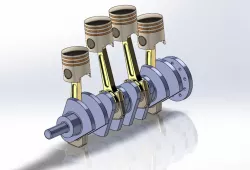 A four-cylinder piston engine