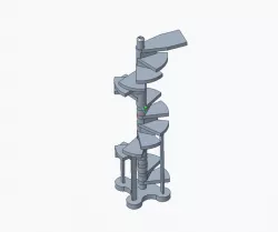 A Helical Staircase using Pattern Command in Creo