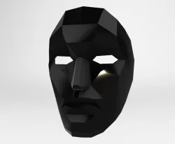 BLACK BOSS SQUID GAME MASK