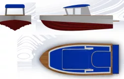boat hull for waves and speed  concept  ( .stl )