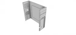 CPU tower frame