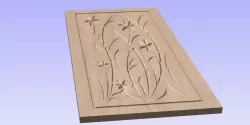 Door Design 001 - CNC Toolpath - Wood Carving