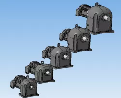Dp 1.5kW series helical gear reducer mitsubishielectric