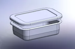 enamelled steel mold with a lid